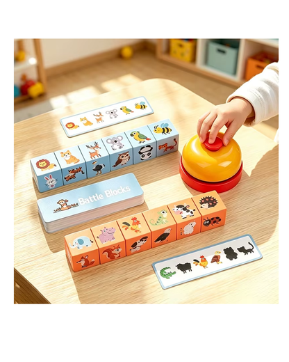 🐼 Juego de Bloques Batalla Animal – ¡Aprender jugando nunca fue tan divertido!