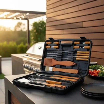 Set Parrilleros Asado Maleta 18 Piezas 🥩🔪