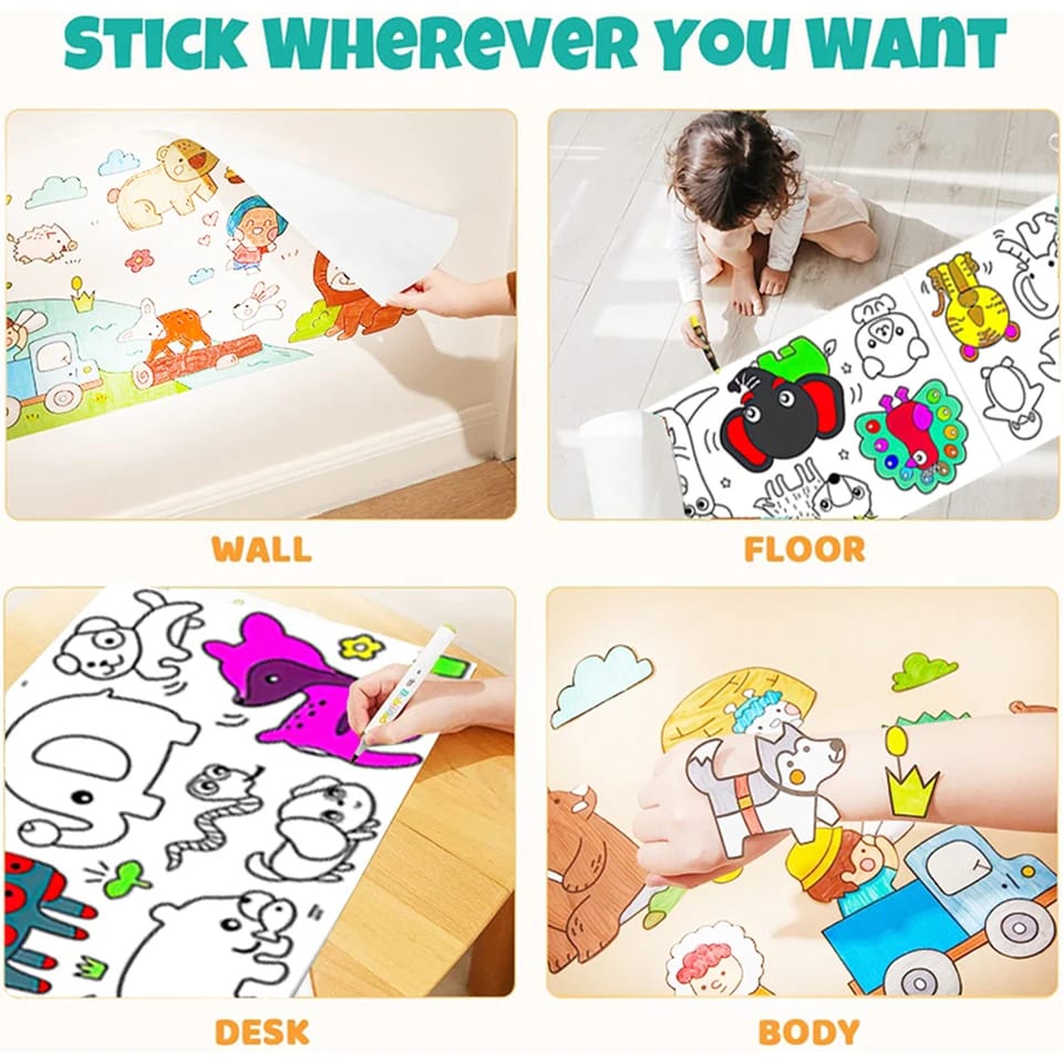 Papel De Dibujos para Colorear de Pared